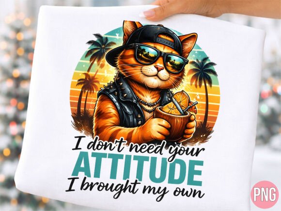 Cool Attitude Cat Coconut Beach PNG: A Versatile Asset for Modern Digital Design