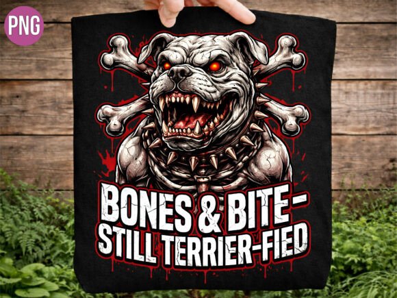 Evaluating the Bones and Bite Terrier Dog Lover PNG for Professional Design Projects