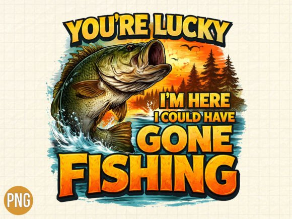 Evaluating the You’re Lucky I’m Here Bass Fishing PNG for Professional Design Workflows