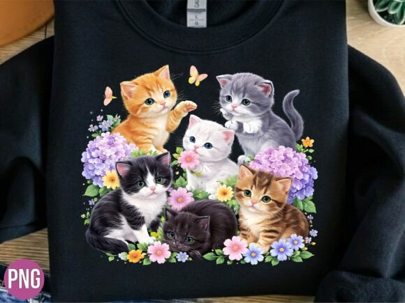 Fluffy Kittens Floral Garden Cats PNG: A Practical Guide for Creators and POD Sellers