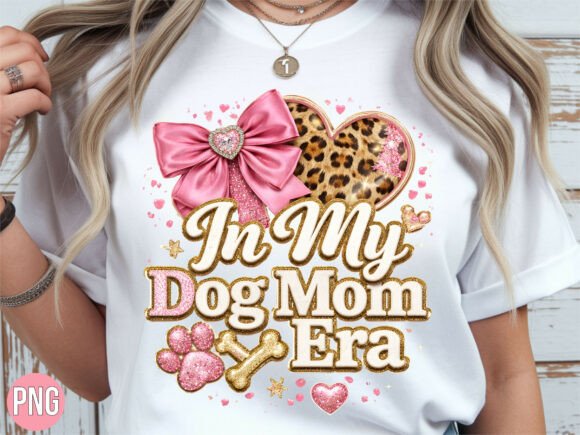 In My Dog Mom Era Pink Glitter Dog PNG: Elevating Modern Creative Projects