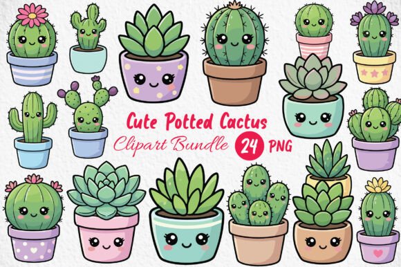 Integrating Cute Potted Cactus Clipart into Your Creative Workflow