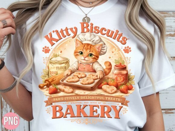 Kitty Cat Biscuits Bakery: Cute Baker PNG