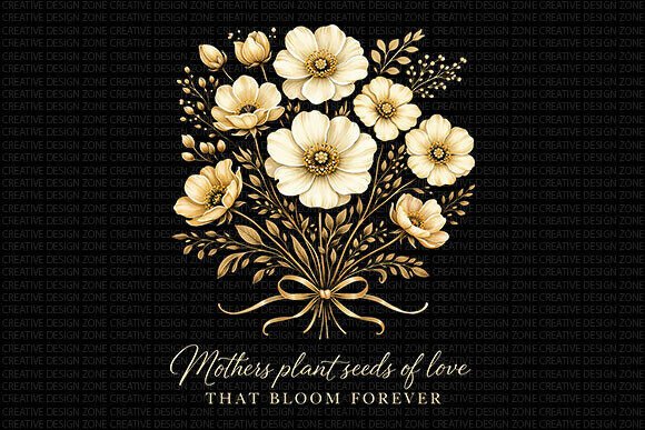 Mother Seeds of Love Floral PNG: Elevating Mother’s Day Designs with Elegant Digital Art