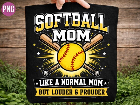 Softball Mom Louder and Prouder T-shirt: A Digital Design for Creative Expression