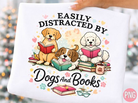 Strategic Branding with the Easily Distracted by Dogs Books PNG: A Guide for Creators