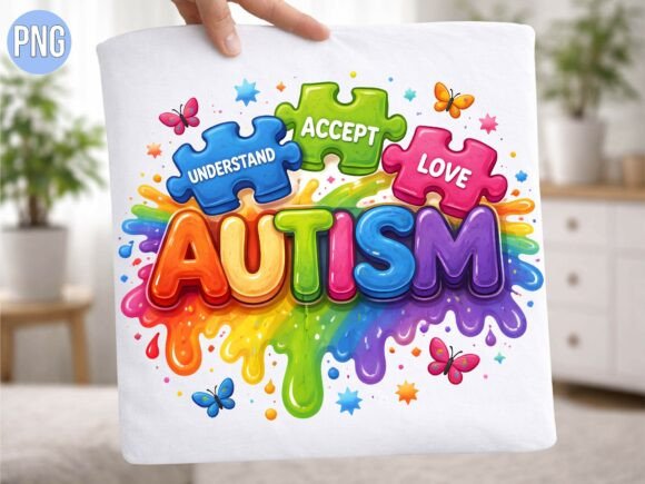 Strategic Visual Communication: Leveraging the Autism Understand Accept Puzzle Love PNG