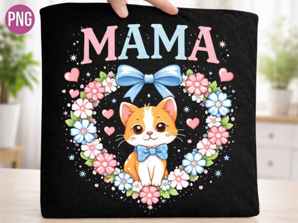 Unlocking Creative Potential with the Mama Cat Heart Floral Wreath T-shirt PNG